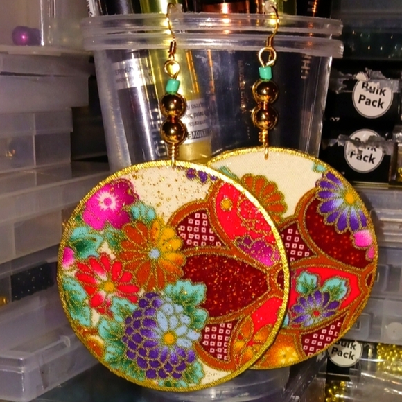 Handmade Jewelry - BIG SALE🙂Handmade large wood one of a kind earrings